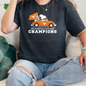 Snoopy Woodstock Texas Longhorns 2024 25 Peach Bowl Champions T-Shirt Classic Women's T-shirt