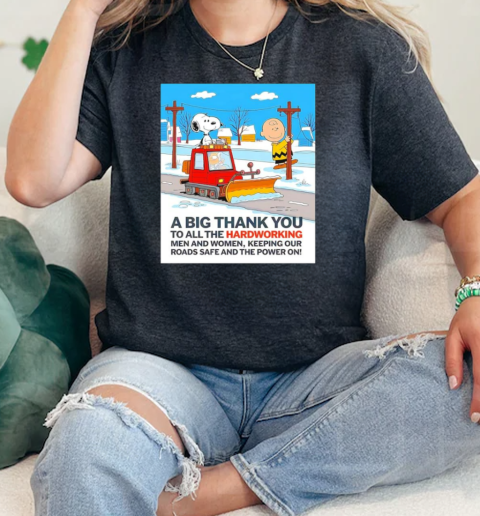 Snoopy and Charlie a big thank you to all the hardworking men and women T-Shirt Classic Women's T-shirt