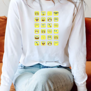 SpongeBob All Expressions 2025 T-Shirt Long Sleeved T-shirt 