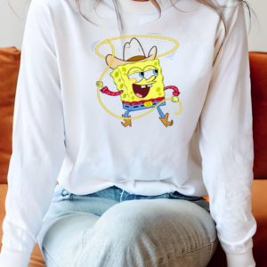 Spongebob Cowboy T-Shirt Long Sleeved T-shirt 