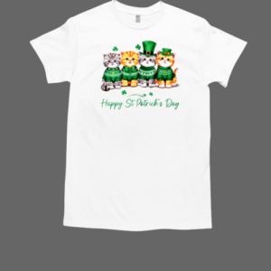 St Patrick's Day Cats Lucky Cat Festive Irish Cute Shamrocks T-Shirt Classic Men's T-shirt
