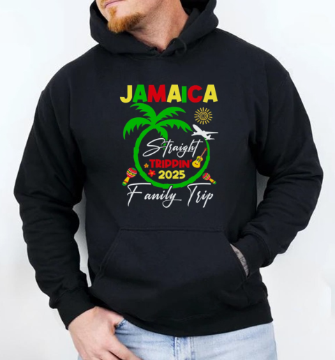 Straight Trippin Jamaica Family Vacation Summer 2025 T-Shirt Unisex Hoodie