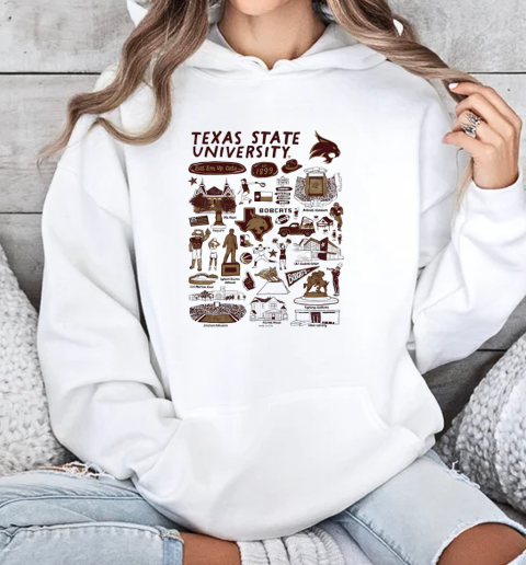 Texas State obcats eat them up cats vive la fete artwork T-Shirt Unisex Hoodie