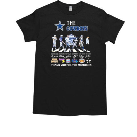 The Dallas Cowboys 65 Anniversary Signature Thank You For The Memories T-Shirt