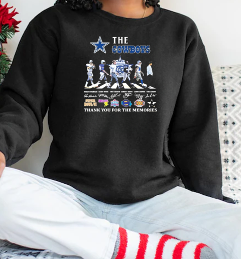 The Dallas Cowboys 65 Anniversary Signature Thank You For The Memories  Unisex Sweatshirt