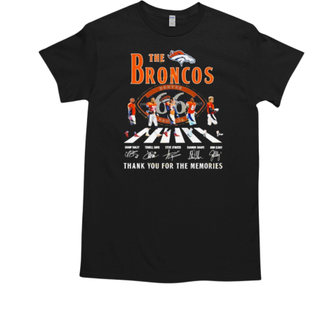 The Denver Broncos 1959 2025 Signature Thank You For The Memories T-Shirt