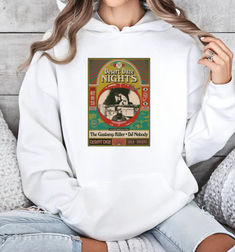 The Gaslamp Killer And DJ Nobody Feb 1 2025 At Gold Diggers In Los Angeles CA Concert T-Shirt Unisex Hoodie