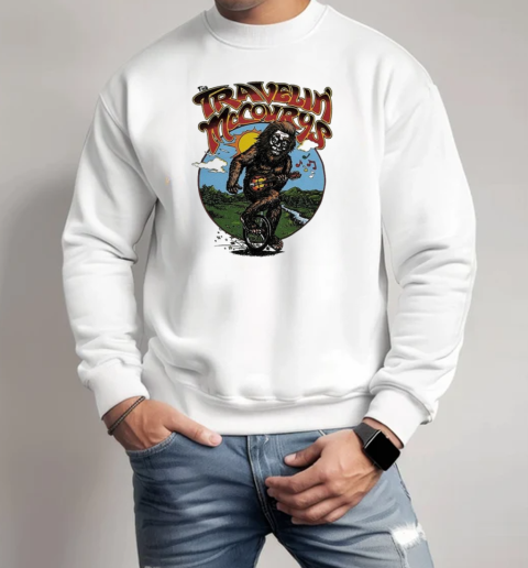 The Travelin' Mccourys Bigfoot Riding Unicycle T-Shirt Unisex Sweatshirt