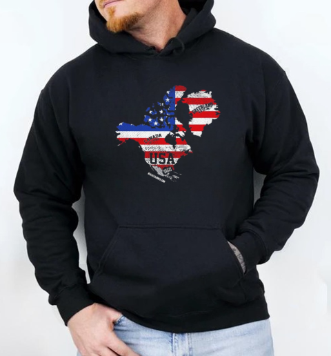 Updated Map Of America T-Shirt Unisex Hoodie