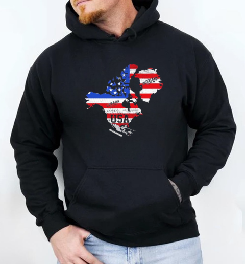 Updated Map Of America T-Shirt Unisex Hoodie