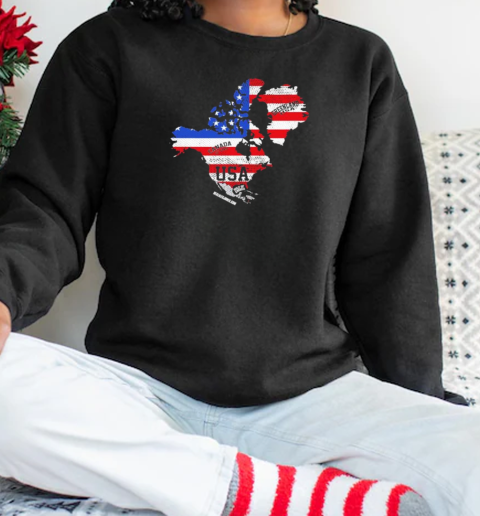 Updated Map Of America T-Shirt Unisex Sweatshirt