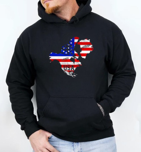 Updated Map of America T-Shirt Unisex Hoodie