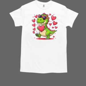 Valentine's Day T Rex Dino Love Valentine Dinosaur T-Shirt Classic Men's T-shirt