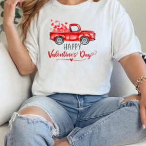 Valentines Day Truck Heart Carrying Love Heart T-Shirt Classic Women's T-shirt