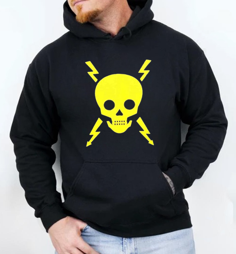 Vintage Electrical Danger Skull T-Shirt Unisex Hoodie