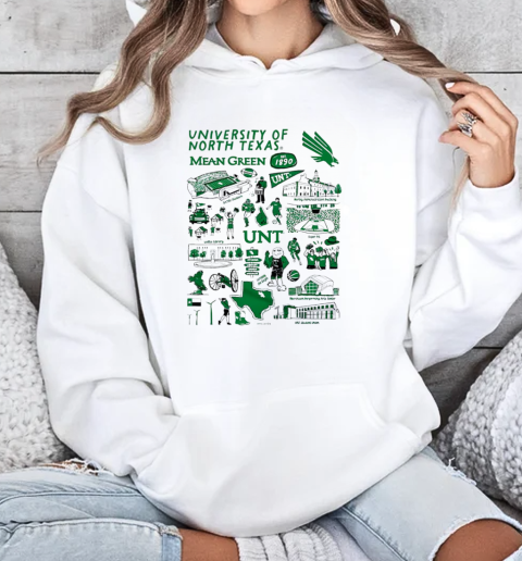 Vive la fete North Texas Mean Green impressions artwork T-Shirt Unisex Hoodie