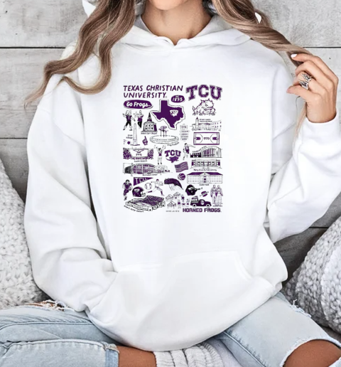 Vive la fete TCU Horned Frogs impressions artwork T-Shirt Unisex Hoodie