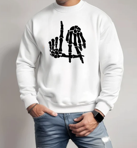 Voodoo Bone Finger Los Angeles Skeleton Hand T-Shirt Unisex Sweatshirt