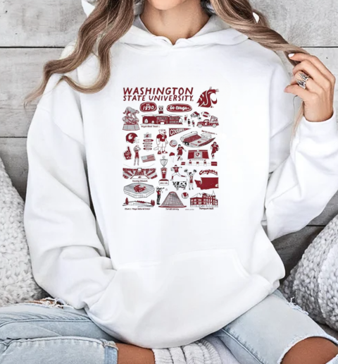 Washington State Cougars Vive la fete impressions artwork T-Shirt Unisex Hoodie