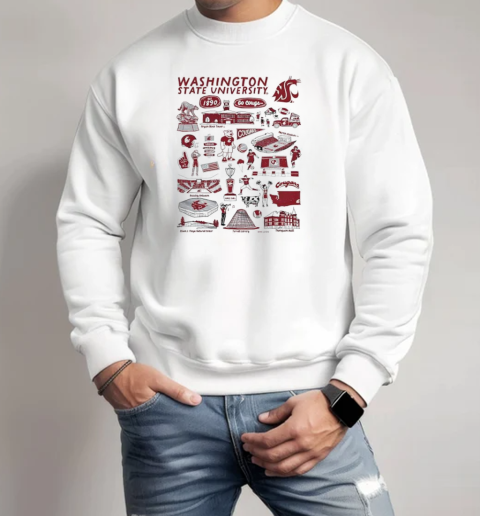 Washington State Cougars Vive la fete impressions artwork T-Shirt Unisex Sweatshirt