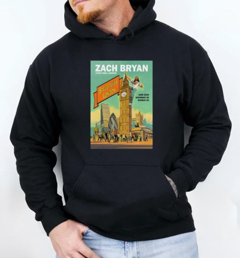 Zach Bryan Jun 28 29 2025 BST Hyde Park Steve Takes London T-Shirt Unisex Hoodie