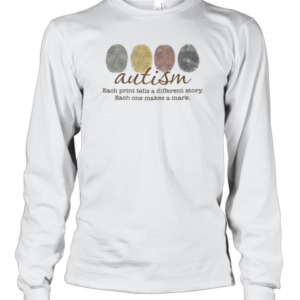 Autism Each Print Tells A Different Story T-Shirt Long Sleeved T-shirt 
