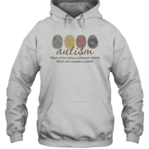 Autism Each Print Tells A Different Story T-Shirt Unisex Hoodie