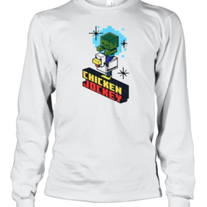 Awesome Chicken Jockey Vintage Jockey Chicken Minecraft T-Shirt Long Sleeved T-shirt 