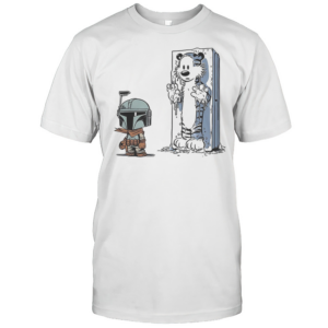 Calvin And Hobbes Boba Fett And Han Solo Frozen In Carbonite T-Shirt