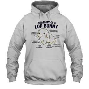 Cute Anatomy Of Mini Holland Lop Bunny Rabbit Lover T-Shirt Unisex Hoodie