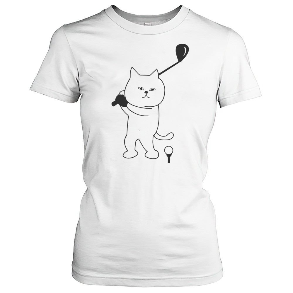 Cute Golf Cat Dad T-Shirt Classic Women's T-shirt