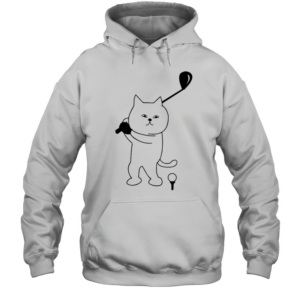 Cute Golf Cat Dad T-Shirt Unisex Hoodie