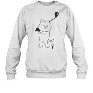 Cute Golf Cat Dad T-Shirt Unisex Sweatshirt