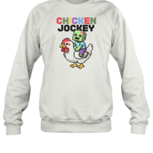 Funny Chicken Jockey Zombie Pixel Art Zombie Gamer Style T-Shirt Unisex Sweatshirt