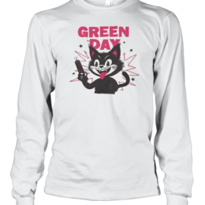 Green Day Black Cat T-Shirt Long Sleeved T-shirt