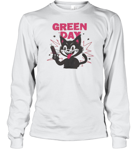 Green Day Black Cat T-Shirt Long Sleeved T-shirt