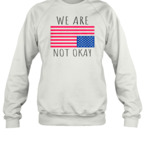 Hot We Are Not Okay Vintage American Flag USA Patriotic Slogan T-Shirt Unisex Sweatshirt