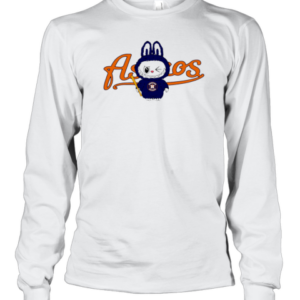 Labubu Houston Astros MLB Baseball T-Shirt Long Sleeved T-shirt