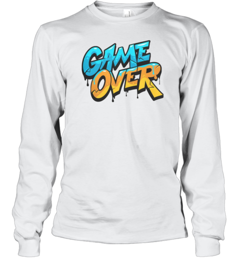 Pretty Game Over Gamer T-Shirt Long Sleeved T-shirt