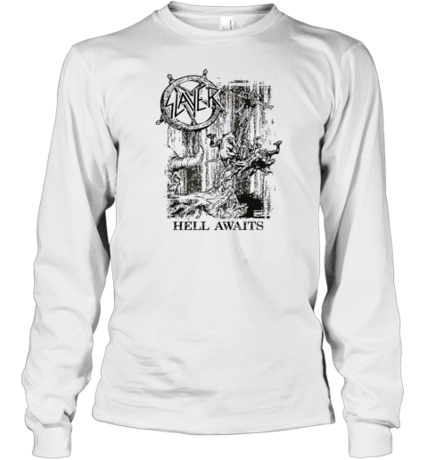Slayer Monochrome Hell Awaits T-Shirt Long Sleeved T-shirt