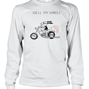 Snoopy Peanuts Smoking Hell On Wheels T-Shirt Long Sleeved T-shirt