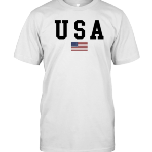 USA Flag Print T-Shirt