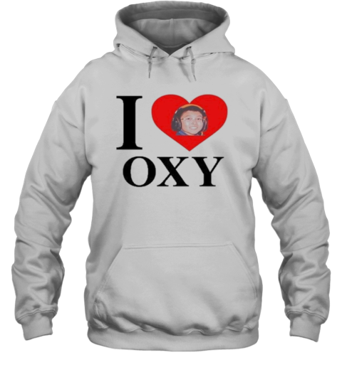 V1c Valorant Wearing I Love Oxy T-Shirt Unisex Hoodie