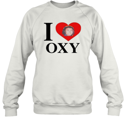V1c Valorant Wearing I Love Oxy T-Shirt Unisex Sweatshirt