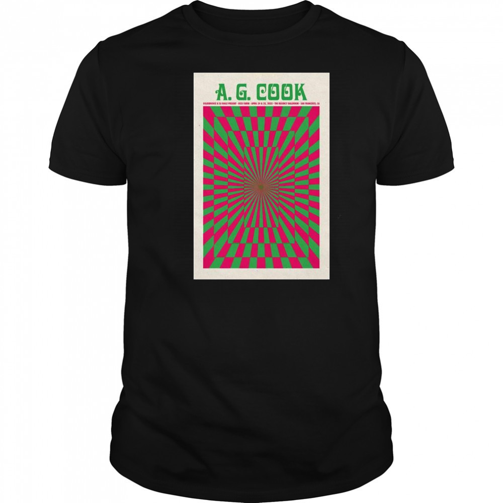 A. G. Cook Regency Ballroom, San Francisco, CA Apr 24 & 25 2025 Tour t-shirt