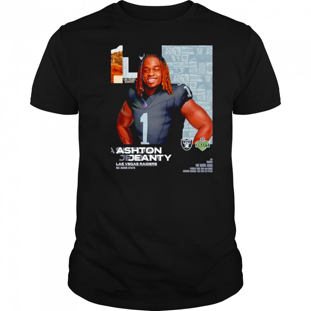 Ashton Jeanty Las Vegas Raiders 2025 NFL Draft cartoon shirt