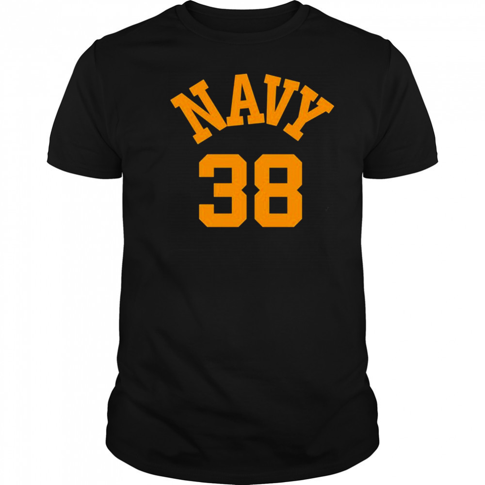 Bill Belichick Wearing Navy 38 T-shirt