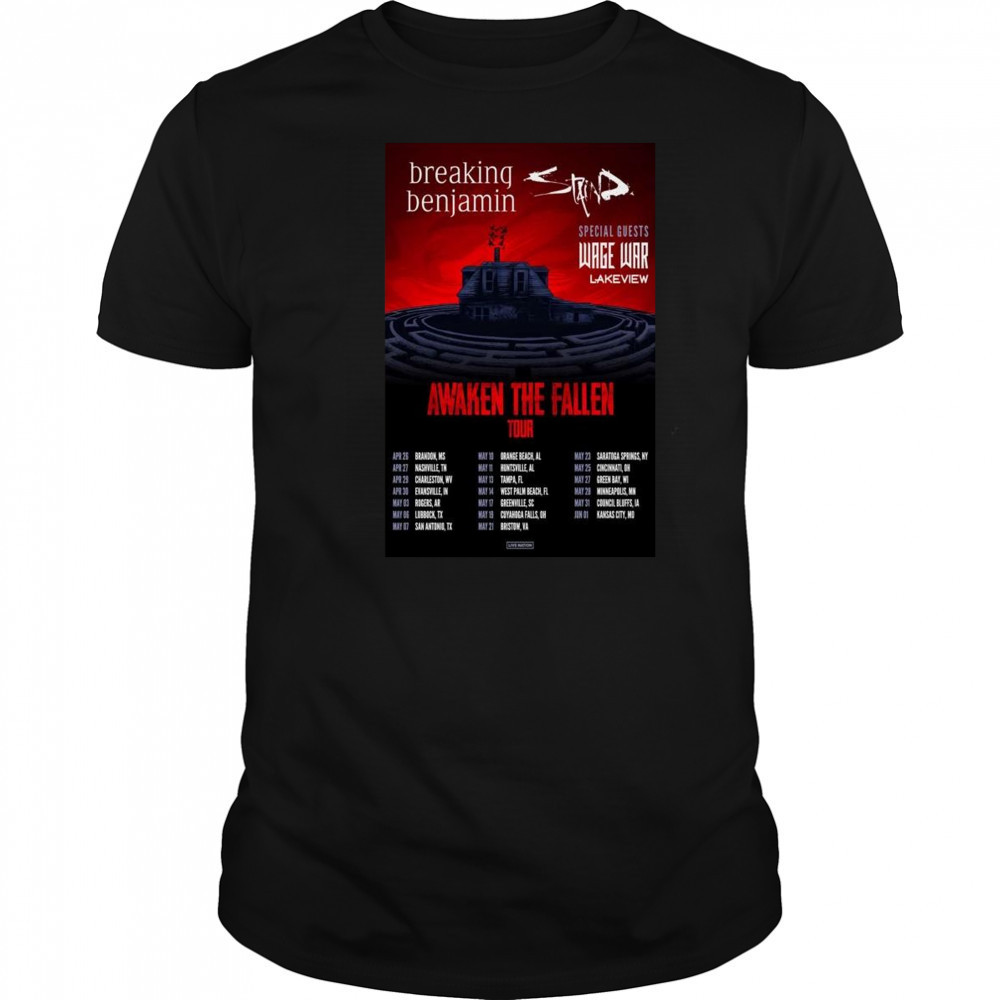 Breaking Benjamin With Staind & Wage War Tour 2025 Shirt