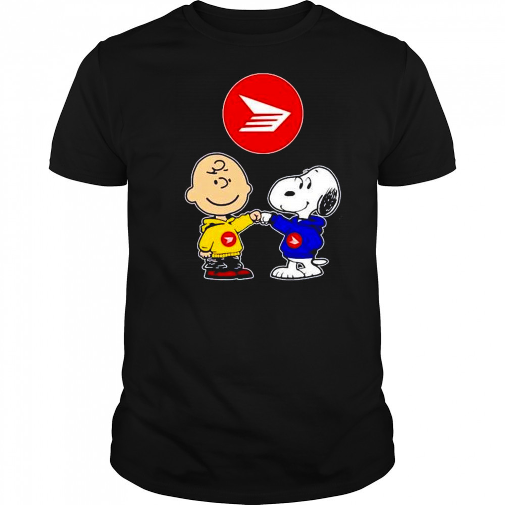 Canada Post Charlie Brown and Snoopy shirt