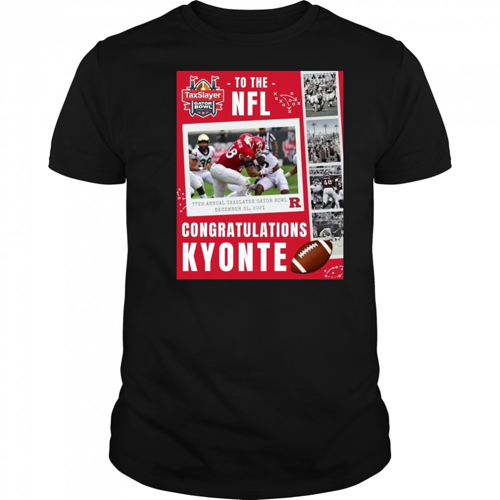 Congrats to Kyonte Hamilton on the TaxSlayer Gator Bowl and the 2025 NFL Draft with Houston Texans t-shirt